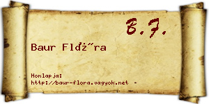 Baur Flóra névjegykártya